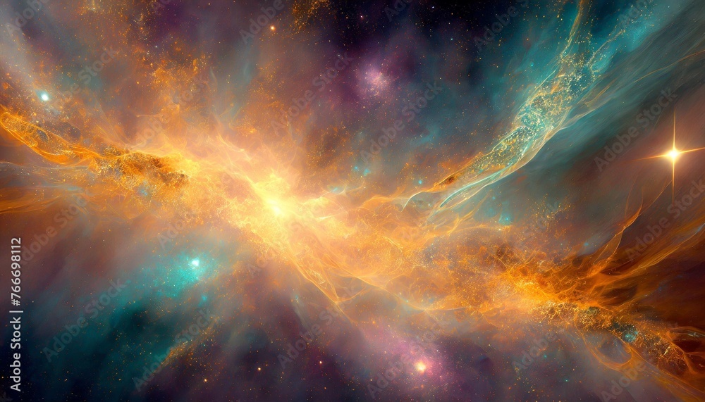 an abstract cosmos background featuring nebulae and galaxies in space presenting a captivating and otherworldly scene