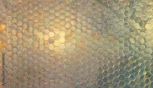 hexagonal abstract metal background with light
