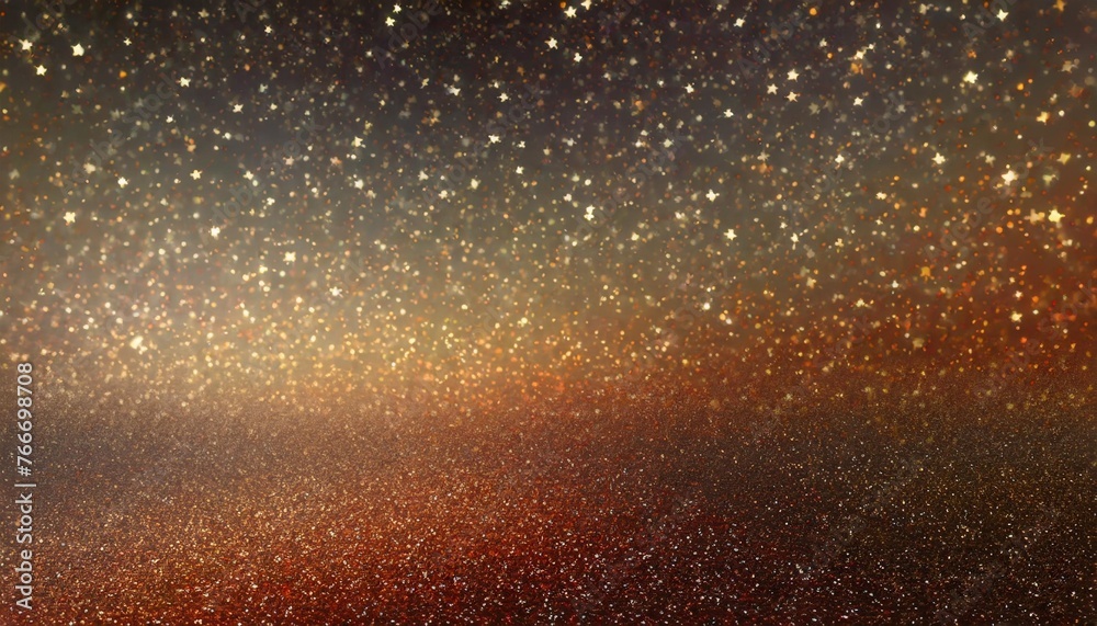 black dark orange red brown shiny glitter abstract background with space twinkling glow stars effect created with