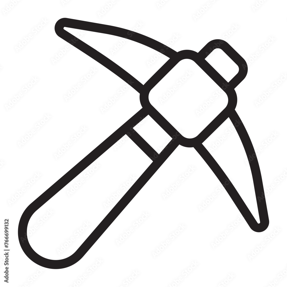 pickaxe line icon pickaxe line icon