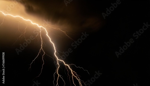 lightning strikes on a black background