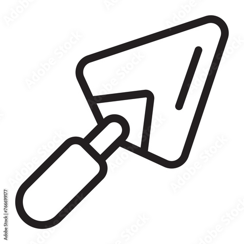 trowel line icon