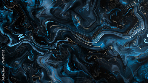 Explore a modern abstract background featuring a striking blend of black and blue hues.