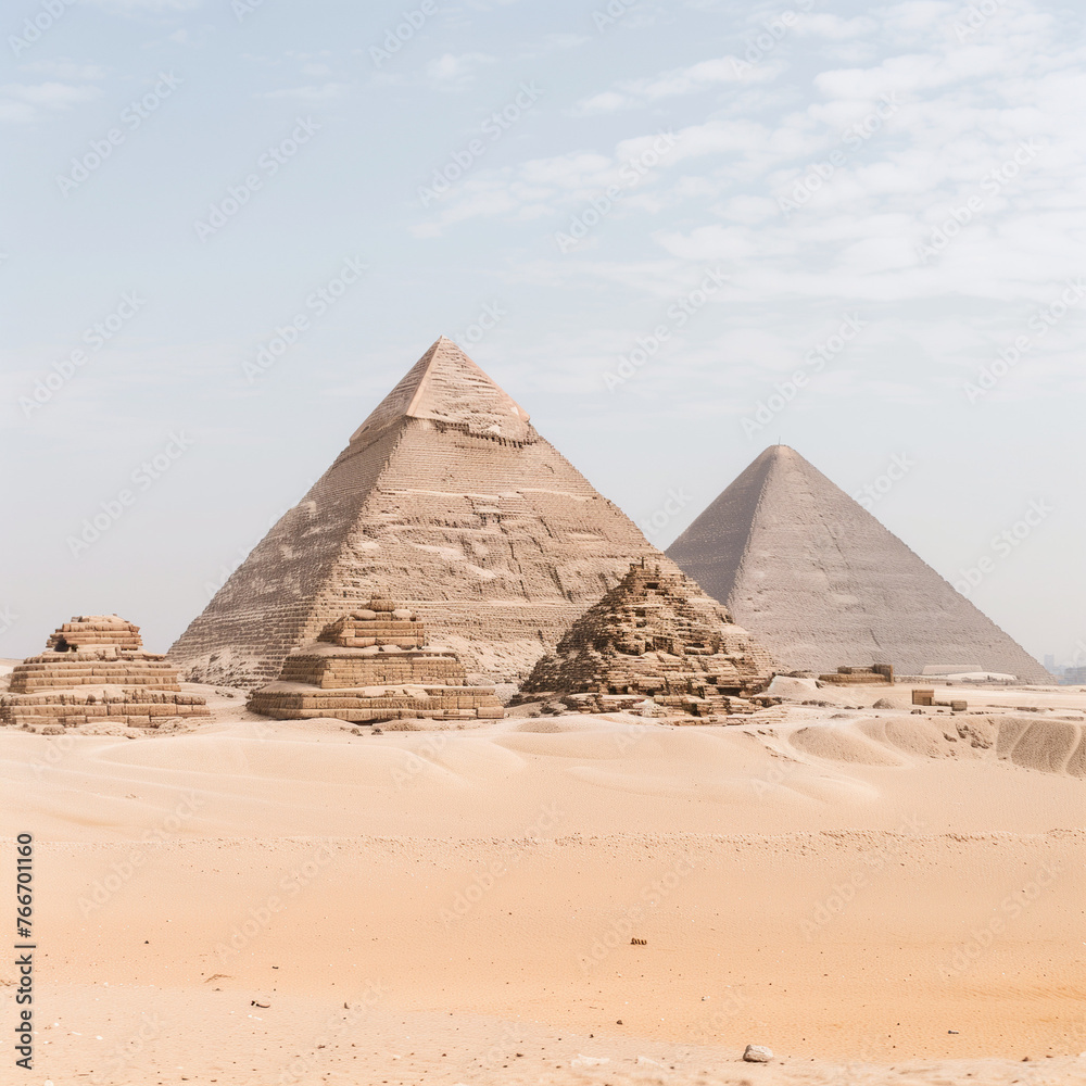 Majestic Egyptian Pyramids on a Sunny Day Majestic Egyptian Pyramids on a Sunny Day