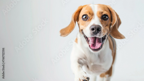 beagle dog looking up © Iqra
