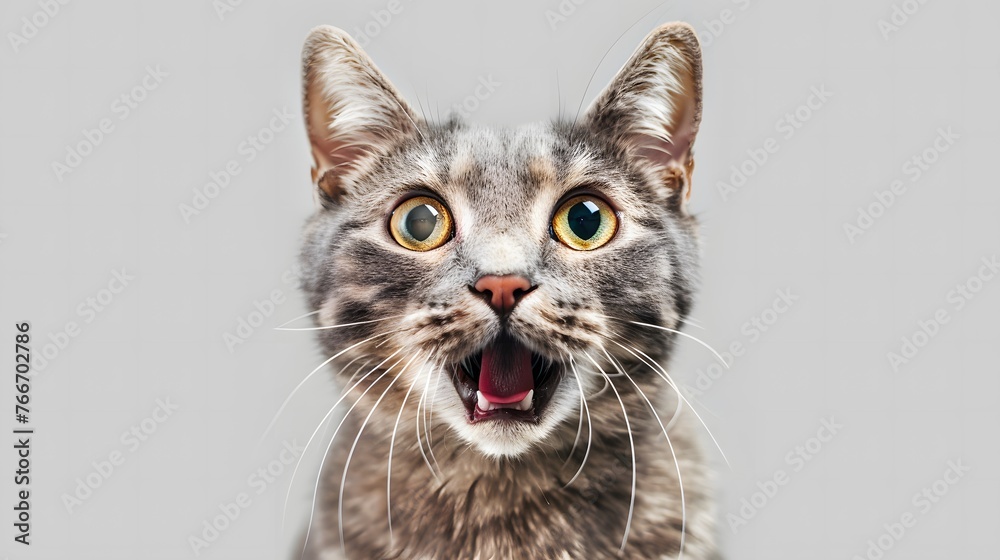 驚いた顔の猫 驚いた顔の猫