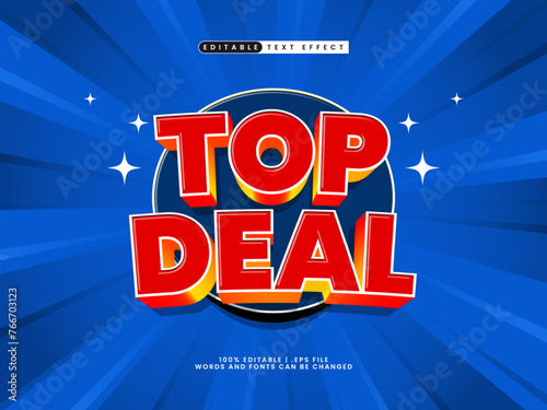 top deal editable text effect