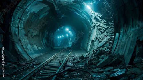 collapsed subway tunnel photo