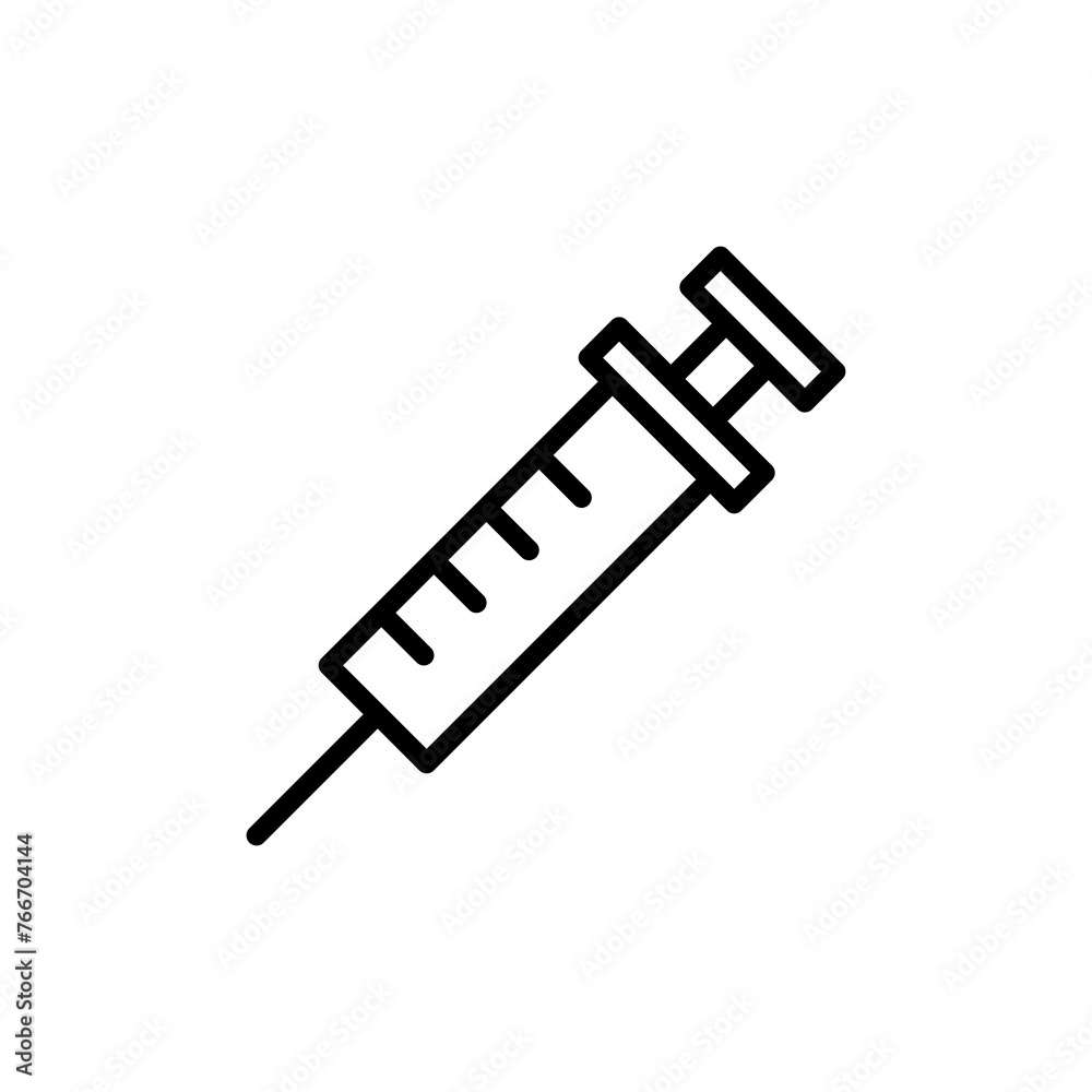 Syringe icon vector isolated on white background. injection icon Syringe icon vector isolated on white background. injection icon