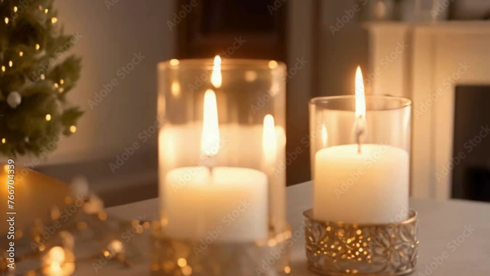 candles and christmas tree candles and christmas tree