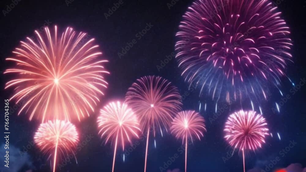 fireworks in the night sky