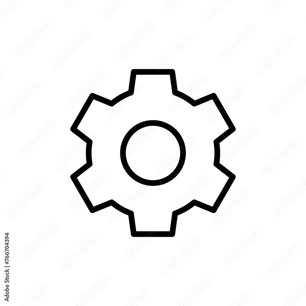 setting Icon vector isolated on white background. setting vector icon. Cog settings Icon Symbol. Gear