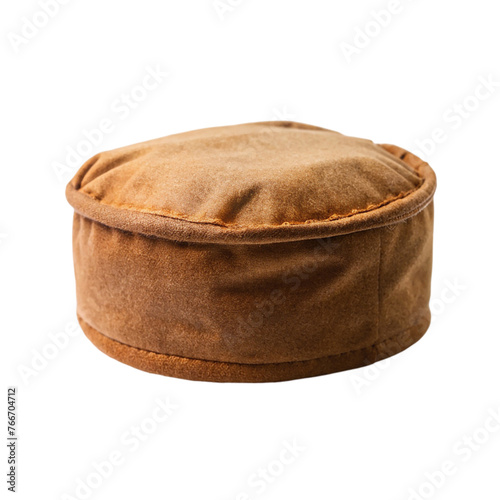 Brown top hat isolated on transparent background.
