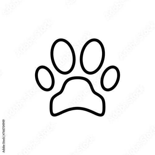 Paw icon vector isolated on white background. Paw Print icon
