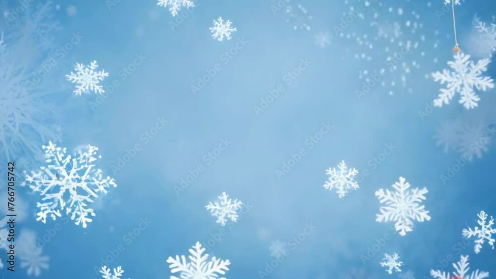 christmas background with snowflakes