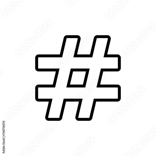 Hashtag icon vector isolated on white background. hashtag vector icon