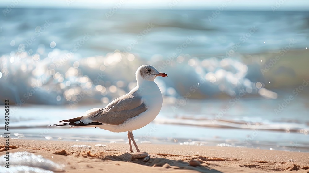 Gulls birds on sea beach wallpaper background Gulls birds on sea beach wallpaper background