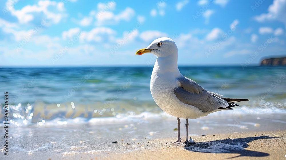 Gulls birds on sea beach wallpaper background Gulls birds on sea beach wallpaper background