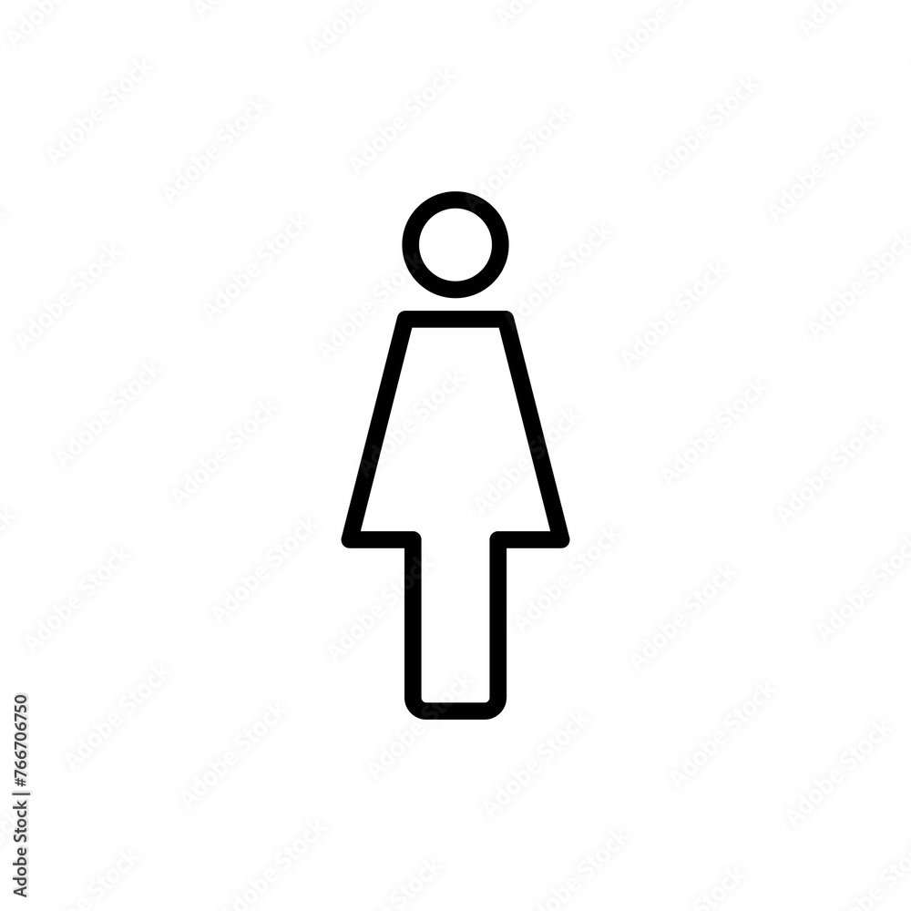 Female icon vector isolated on white background. woman icon vector Female icon vector isolated on white background. woman icon vector