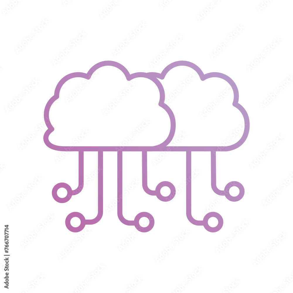 cloud computing icon with white background vector stock illustration cloud computing icon with white background vector stock illustration