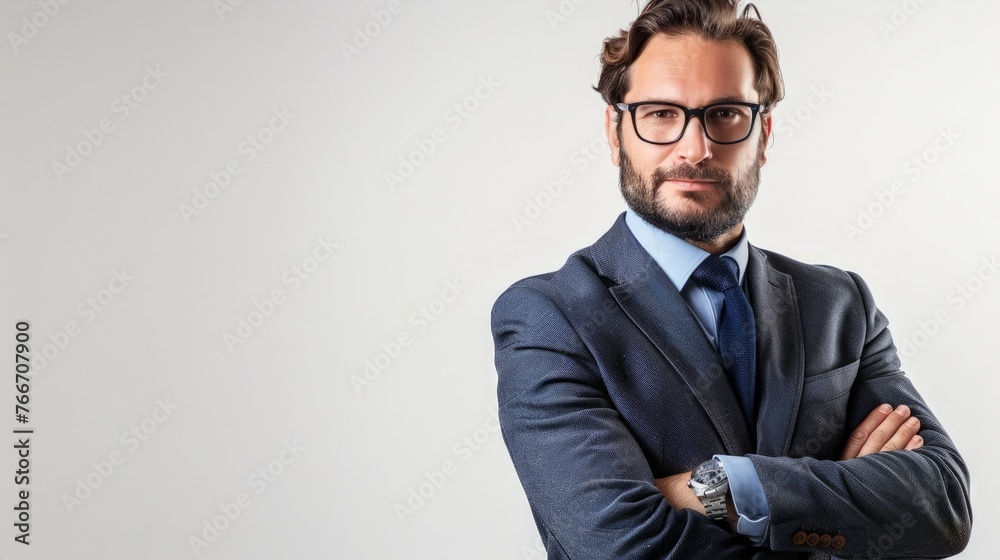 Portrait of handsome businessman on white background Portrait of handsome businessman on white background