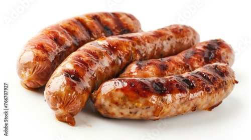 Sausages isolated on a white background