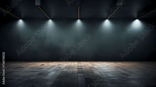 Empty room background, minimalist style interior design, copy space background