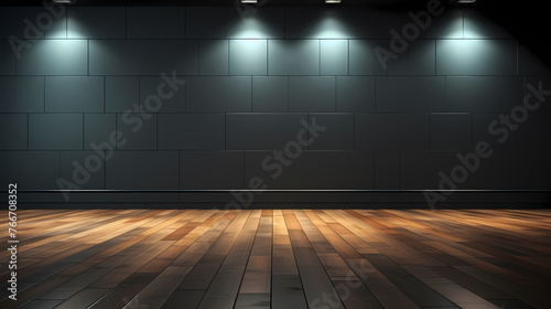 3D rendering of simple interior room, empty room © ma