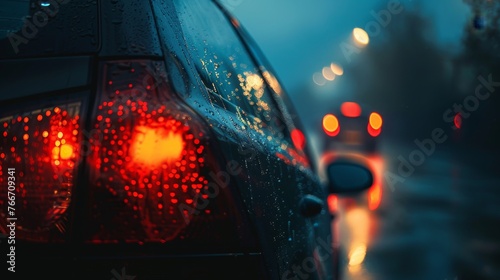 Light reflecting off a car window   AI generated illustration © Olive Studio