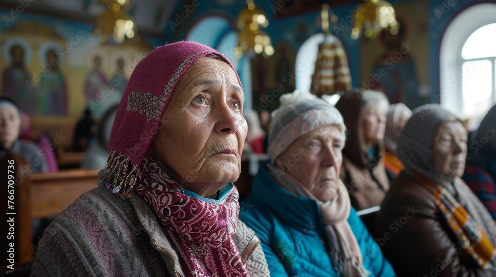 Religious Freedom Professional captures of religious communities in Ukraine highlighting the importance of religious freedom an AI generated illustration