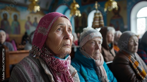 Religious Freedom Professional captures of religious communities in Ukraine highlighting the importance of religious freedom an AI generated illustration