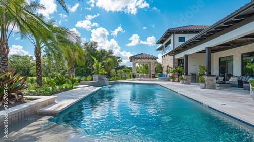 Wallpaper Mural Resort Living Professional captures of resort-style properties and vacation communities featuring luxury amenities poolside liv  AI generated illustration Torontodigital.ca