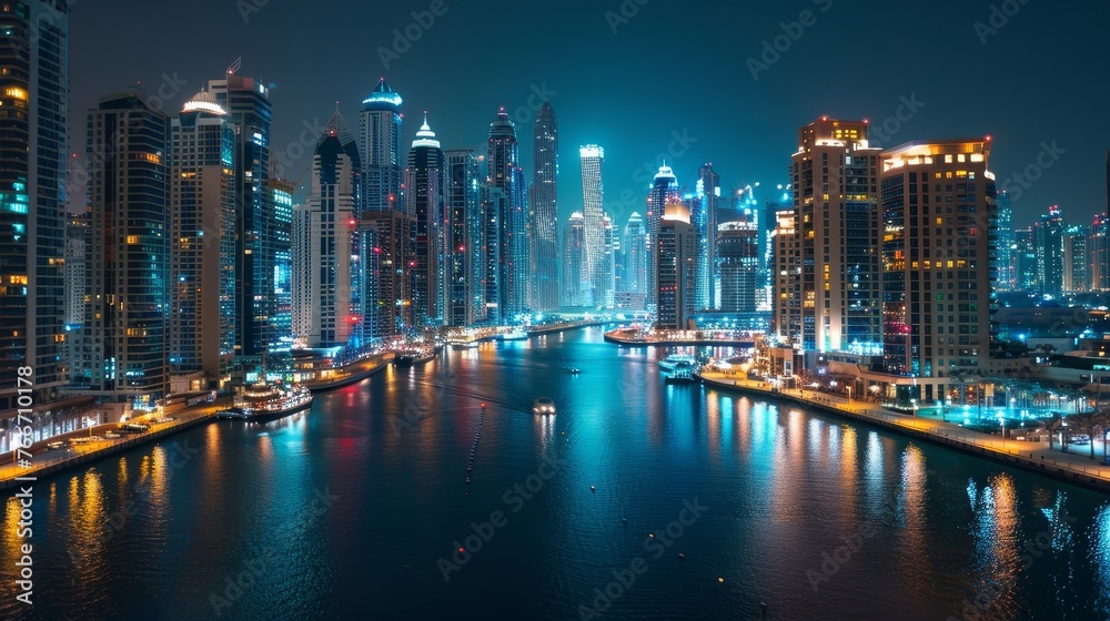Urban Skylines Cinematic shots capturing the iconic skyline views from high-rise properties showcasing the urban landscape and AI generated illustration Urban Skylines Cinematic shots capturing the iconic skyline views from high-rise properties showcasing the urban landscape and AI generated illustration