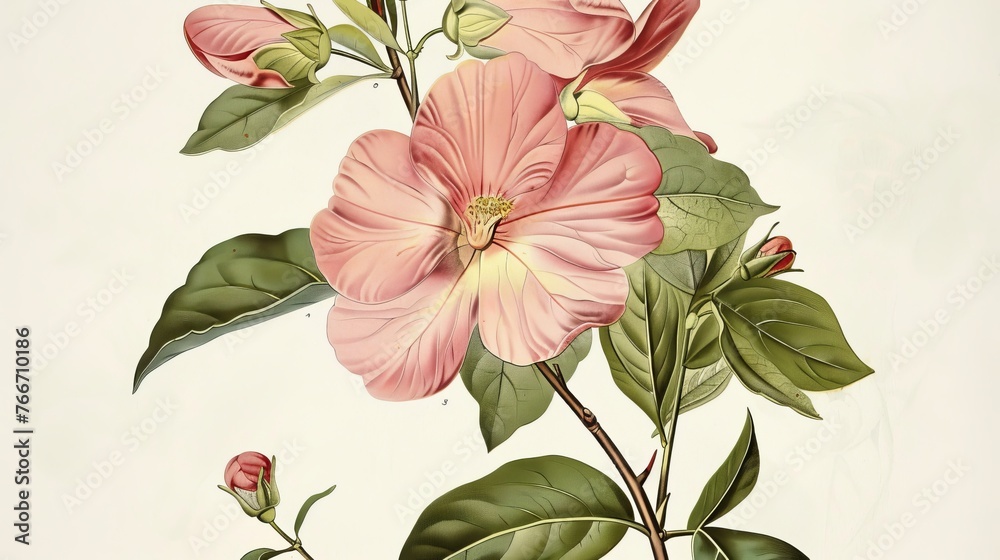 Vintage Botanical Prints Detailed photographs of vintage botanical prints and illustrations showcasing the timeless beauty and  AI generated illustration