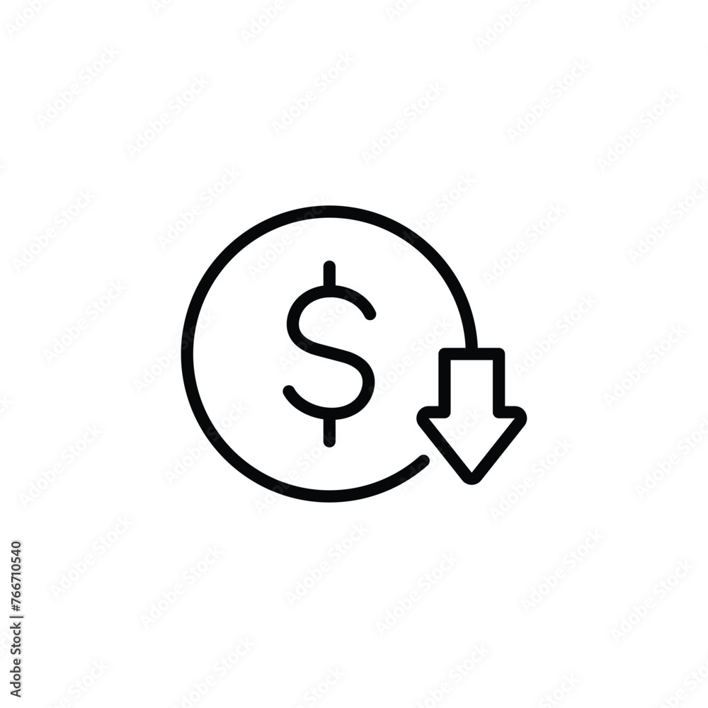 cost reduction icon vector