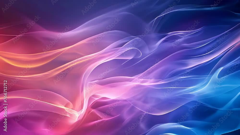 Abstract background with smooth lines in blue, orange and pink colors. Abstract background with smooth lines in blue, orange and pink colors.
