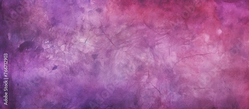 Vivid purple and red abstract painting with bold brushstrokes against a deep  dark background