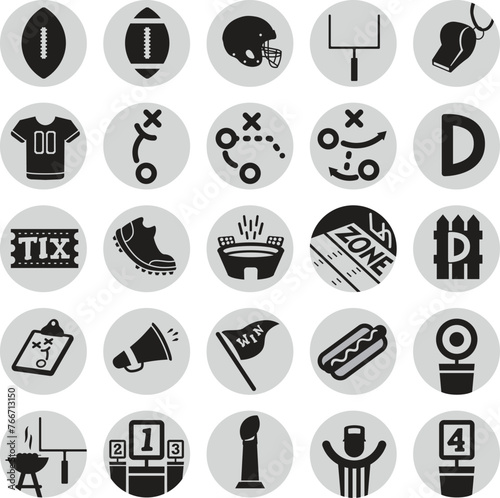 American football vector sports icon collection