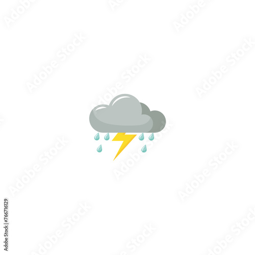 cloudy clouds with temperature vector forecast