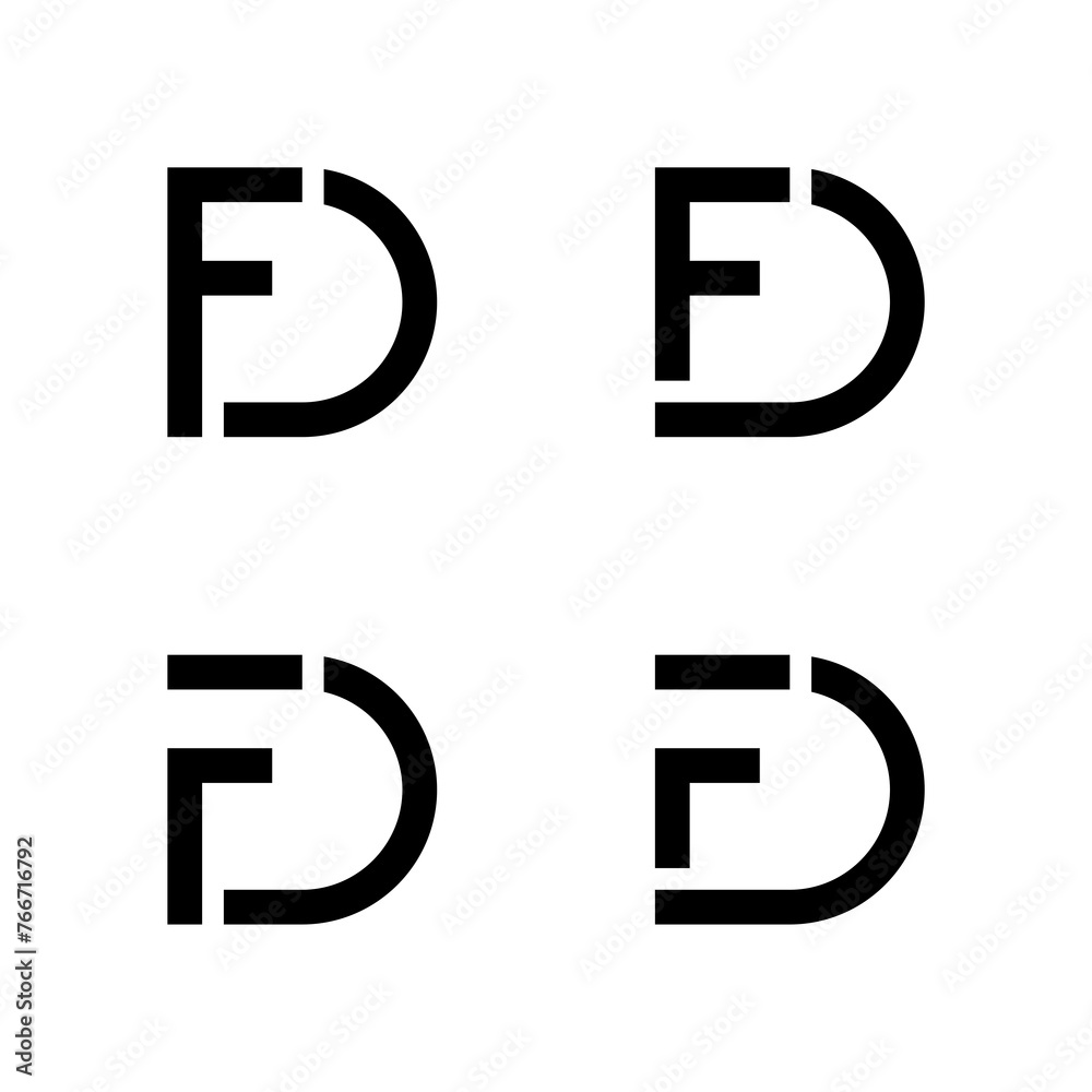 Obraz premium logo design vector abstract template modern symbol logo icon initials