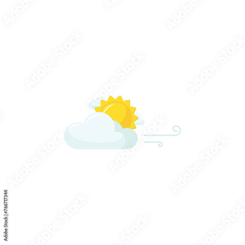 cloudy clouds with temperature vector forecast