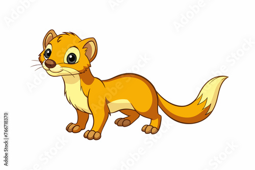 cartoon stoat vector illustration