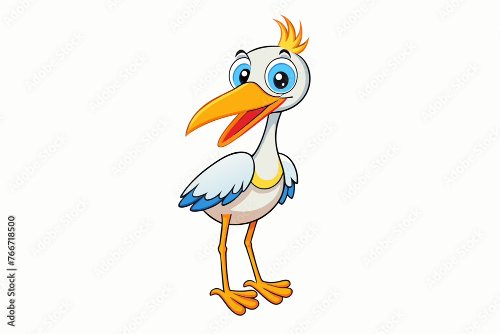 stork bird vector illustration stork bird vector illustration