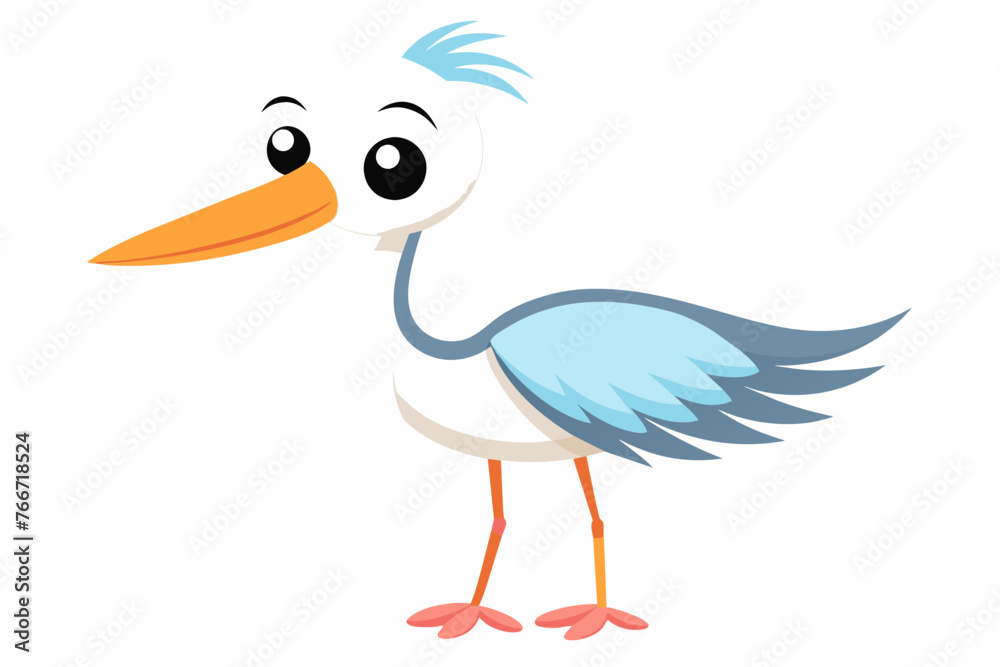 stork bird vector illustration