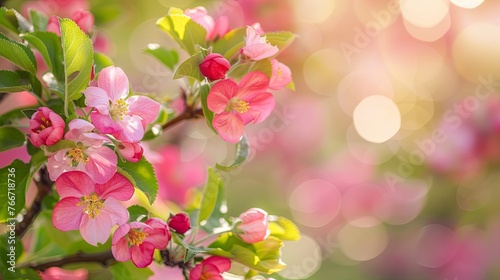 Fruit apple tree plant garden blossom. Background concept © PrettyVectors