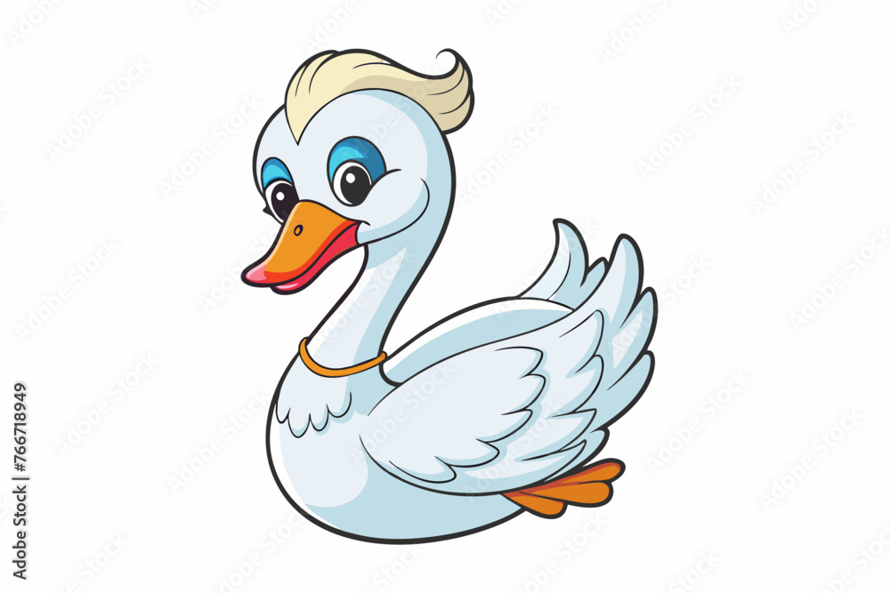 cartoon swan vector illustration cartoon swan vector illustration