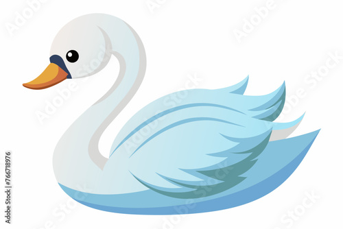 cartoon swan vector illustration