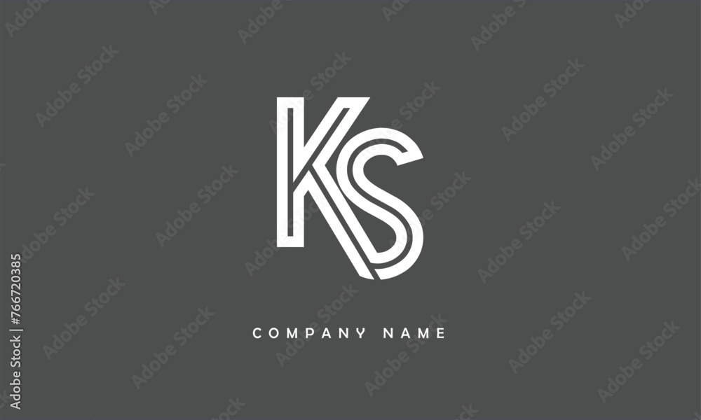 SK, KS,S, K Abstract Letters Logo Monogram SK, KS,S, K Abstract Letters Logo Monogram