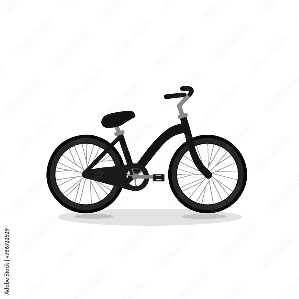 Black bycycle icon vector element design cartoon ve