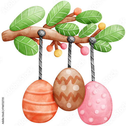 easter eggs in a tree watermelon 